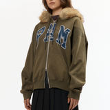 The PAM LOGO HOODED ZIP THRU KHAKI available online with global shipping, and in PAM Stores Melbourne and Sydney.