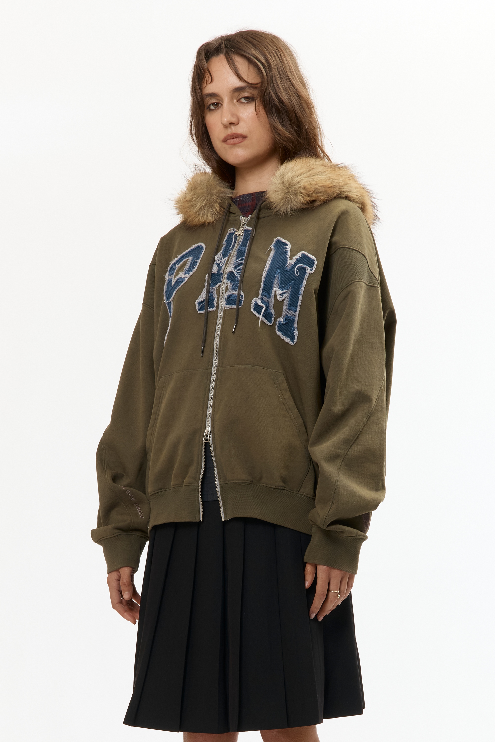 The PAM LOGO HOODED ZIP THRU KHAKI available online with global shipping, and in PAM Stores Melbourne and Sydney.