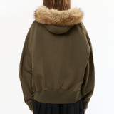 The PAM LOGO HOODED ZIP THRU KHAKI available online with global shipping, and in PAM Stores Melbourne and Sydney.