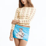 The KITTEN MINI SKIRT available online with global shipping, and in PAM Stores Melbourne and Sydney.