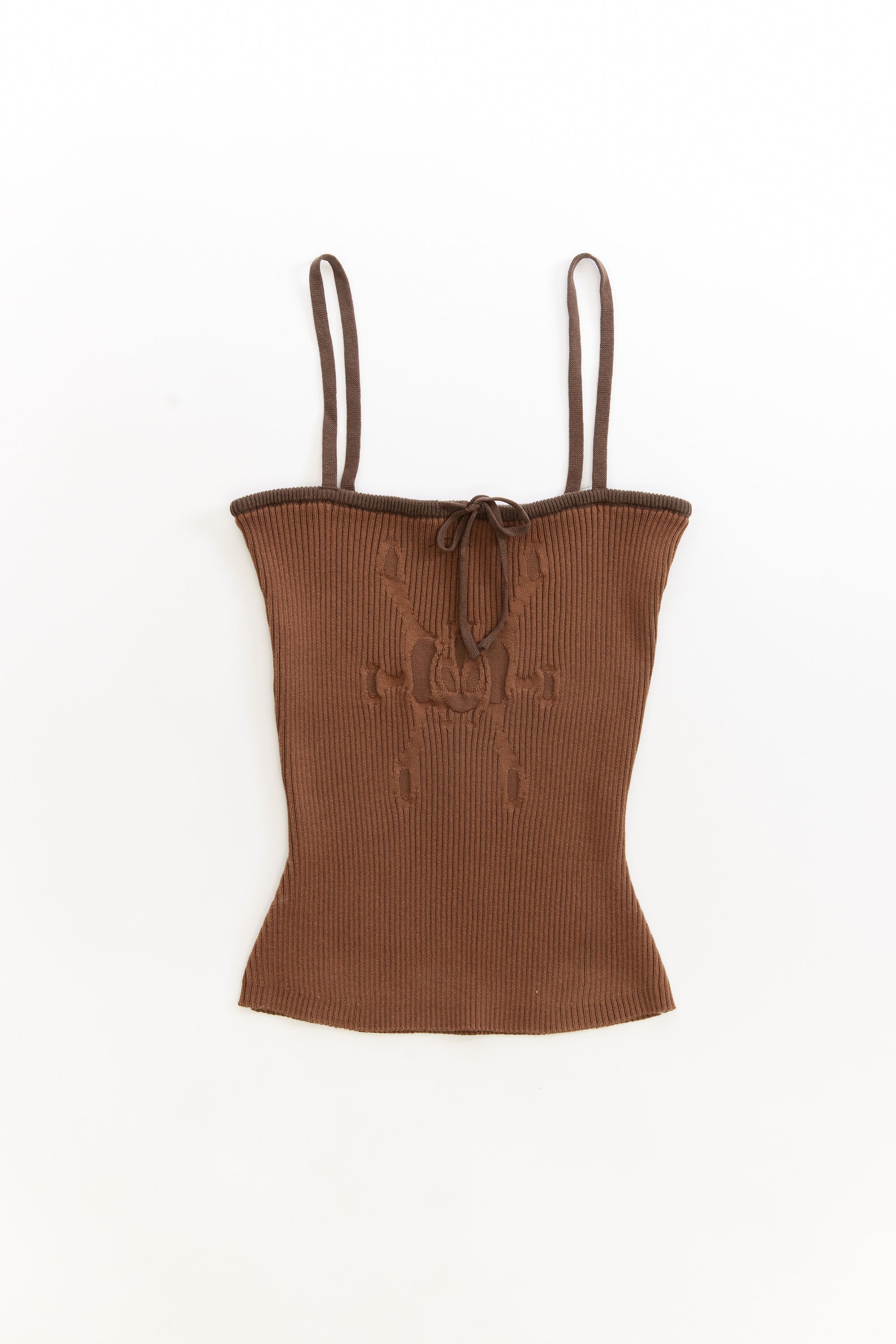 The HAPPY99 - Angel99 Rib Knit Cami Top Charcoal Brown  available online with global shipping, and in PAM Stores Melbourne and Sydney.