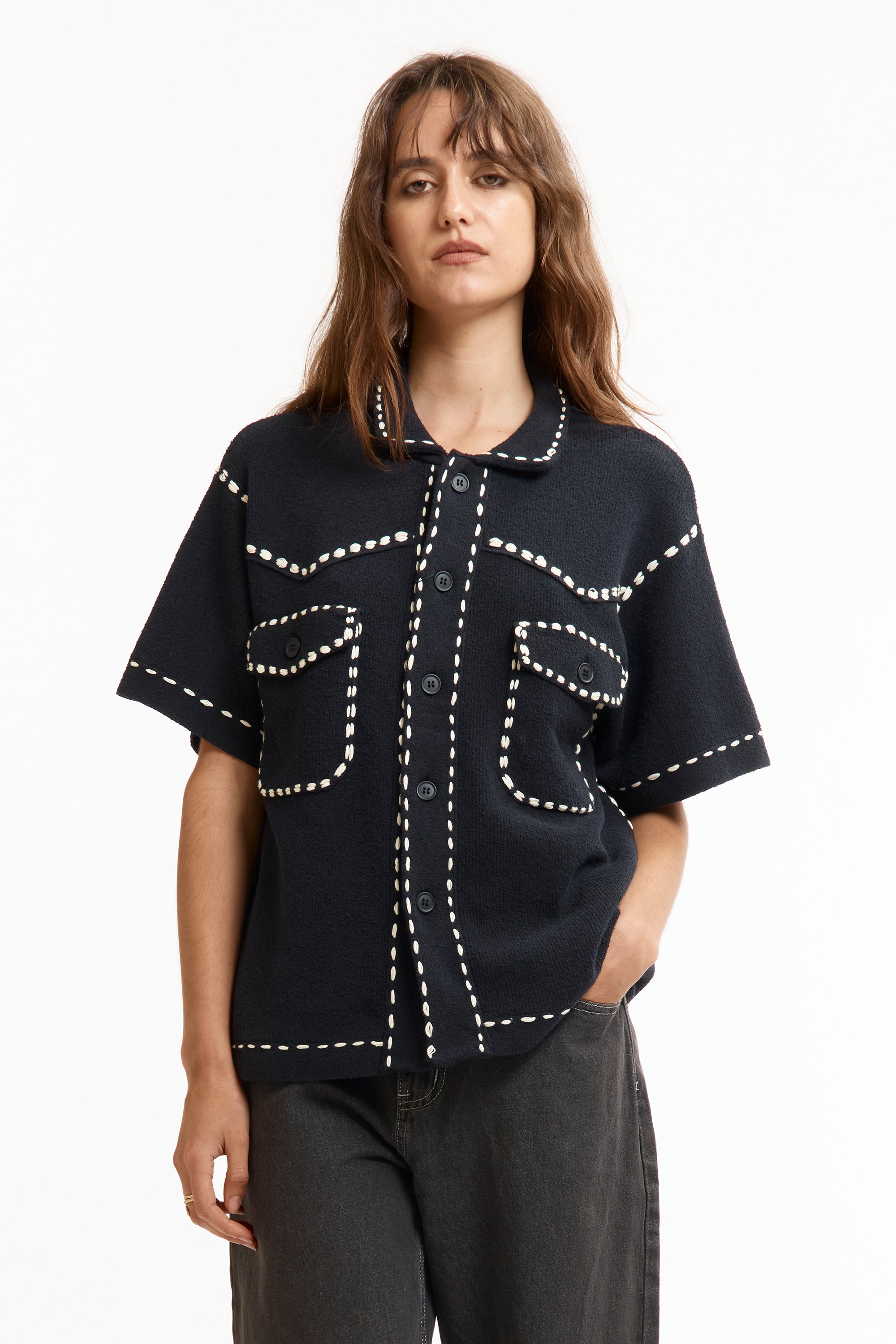 The SUMMER PG1 WESTERN SHIRT BLACK available online with global shipping, and in PAM Stores Melbourne and Sydney.