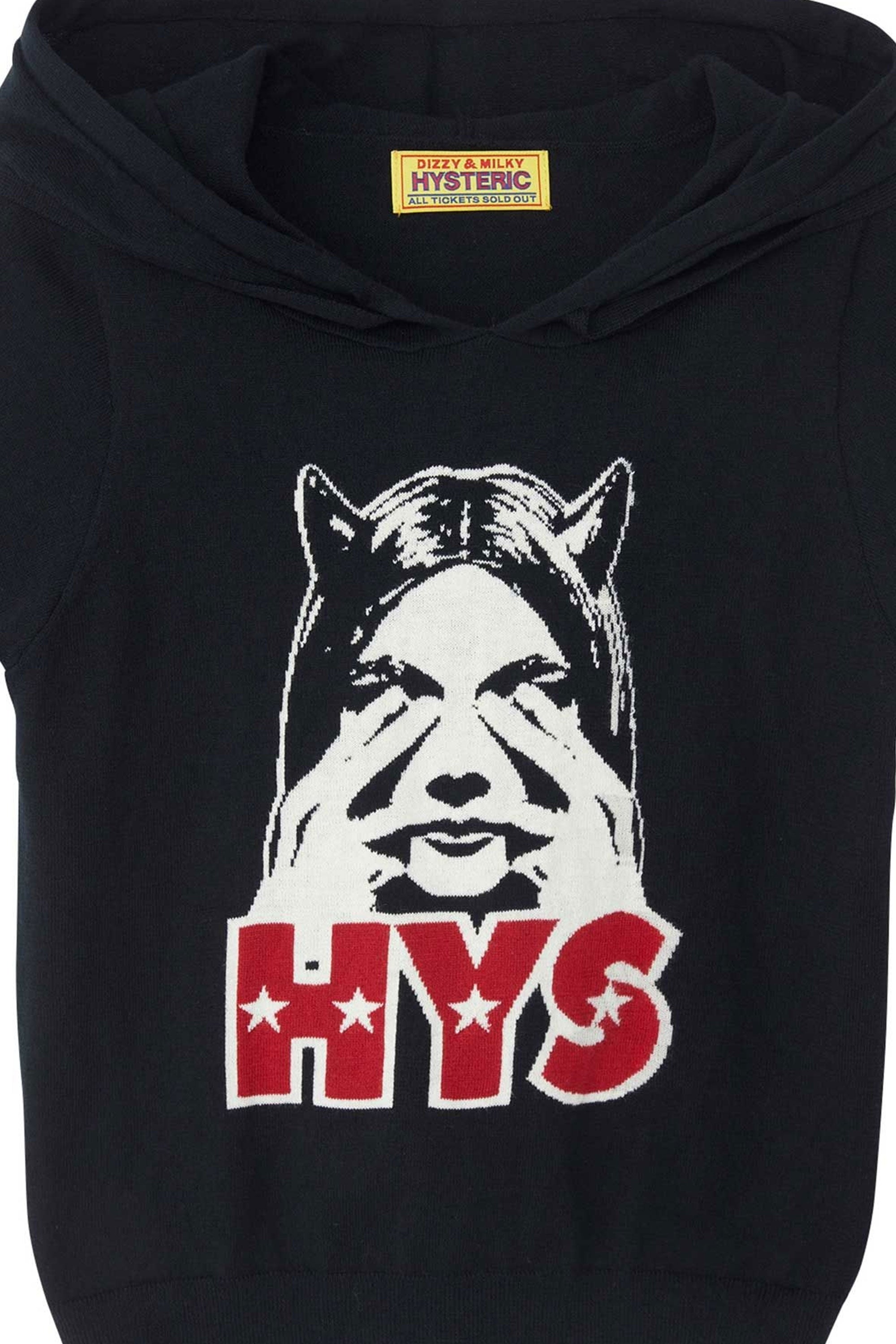 The SEE NO EVIL KNITTED HOODIE BLACK available online with global shipping, and in PAM Stores Melbourne and Sydney.
