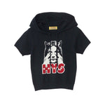 The SEE NO EVIL KNITTED HOODIE BLACK available online with global shipping, and in PAM Stores Melbourne and Sydney.