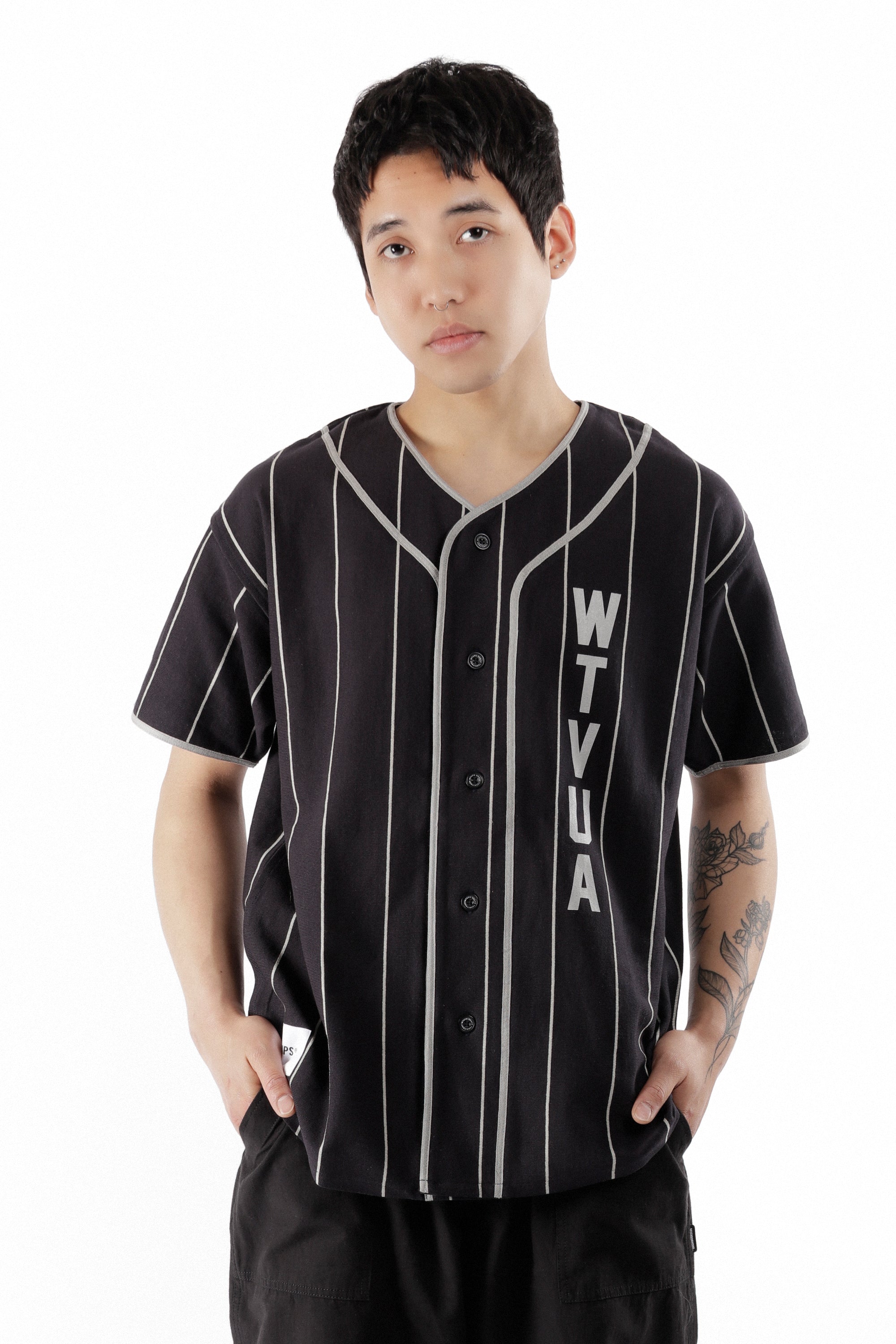 The LEAGUE COTTON SS SHIRT NAVY available online with global shipping, and in PAM Stores Melbourne and Sydney.