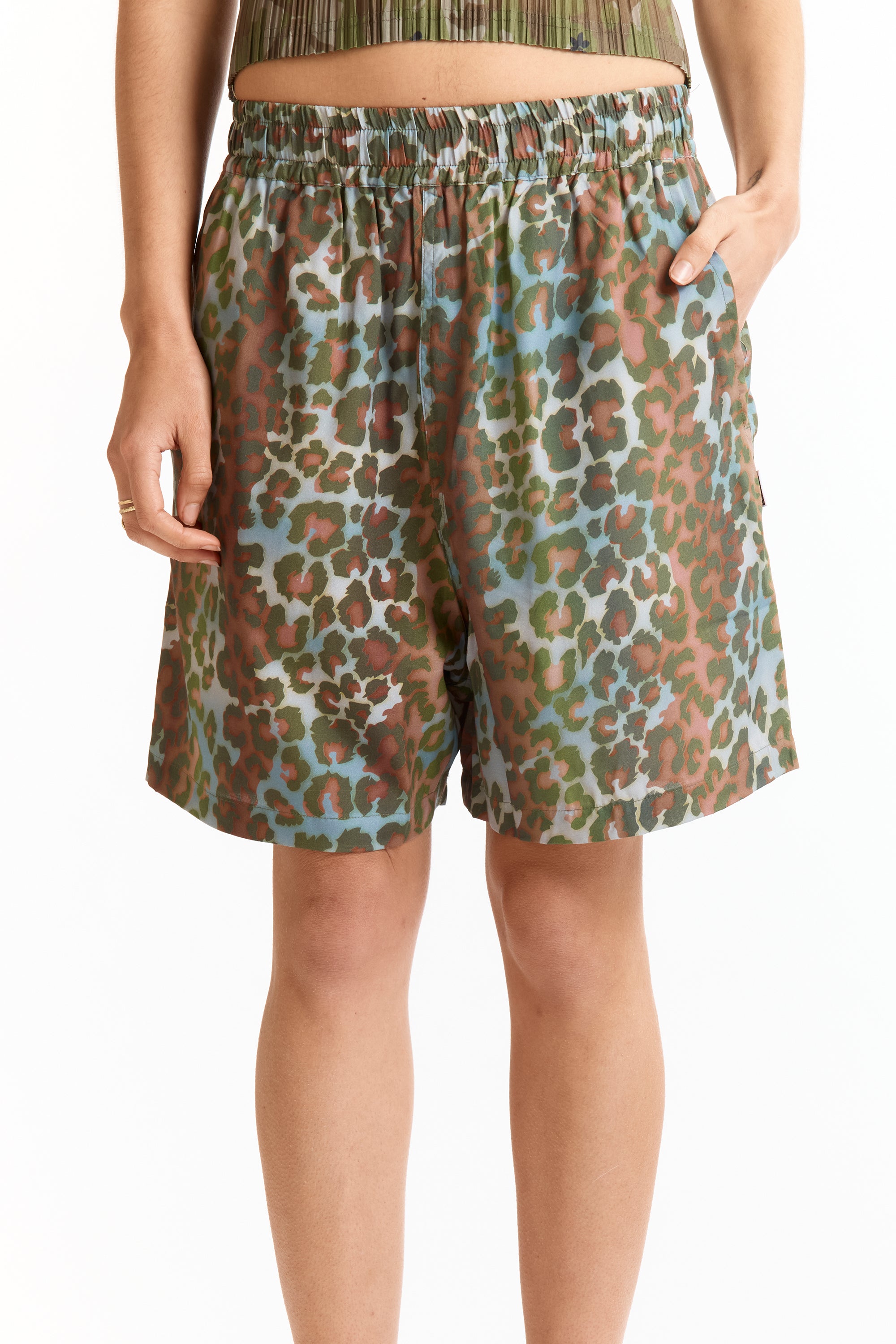 The SUMMER SHORTS LEOPARD available online with global shipping, and in PAM Stores Melbourne and Sydney.