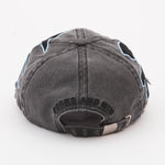 The LOCKE DENIM CAP BLACK CORNFLOWER available online with global shipping, and in PAM Stores Melbourne and Sydney.