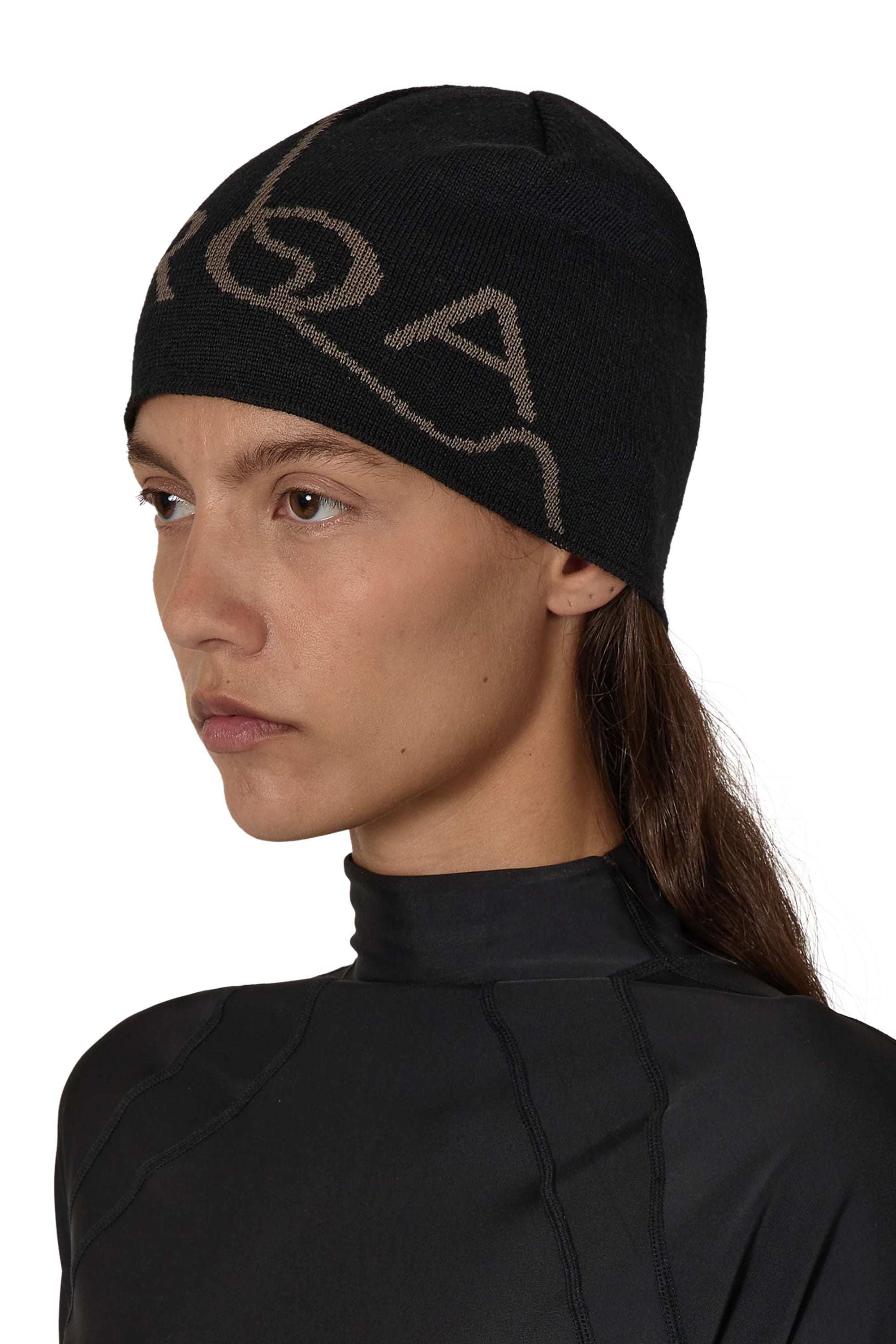 The SS26 Logo Wool Beanie Black available online with global shipping, and in PAM Stores Melbourne and Sydney.