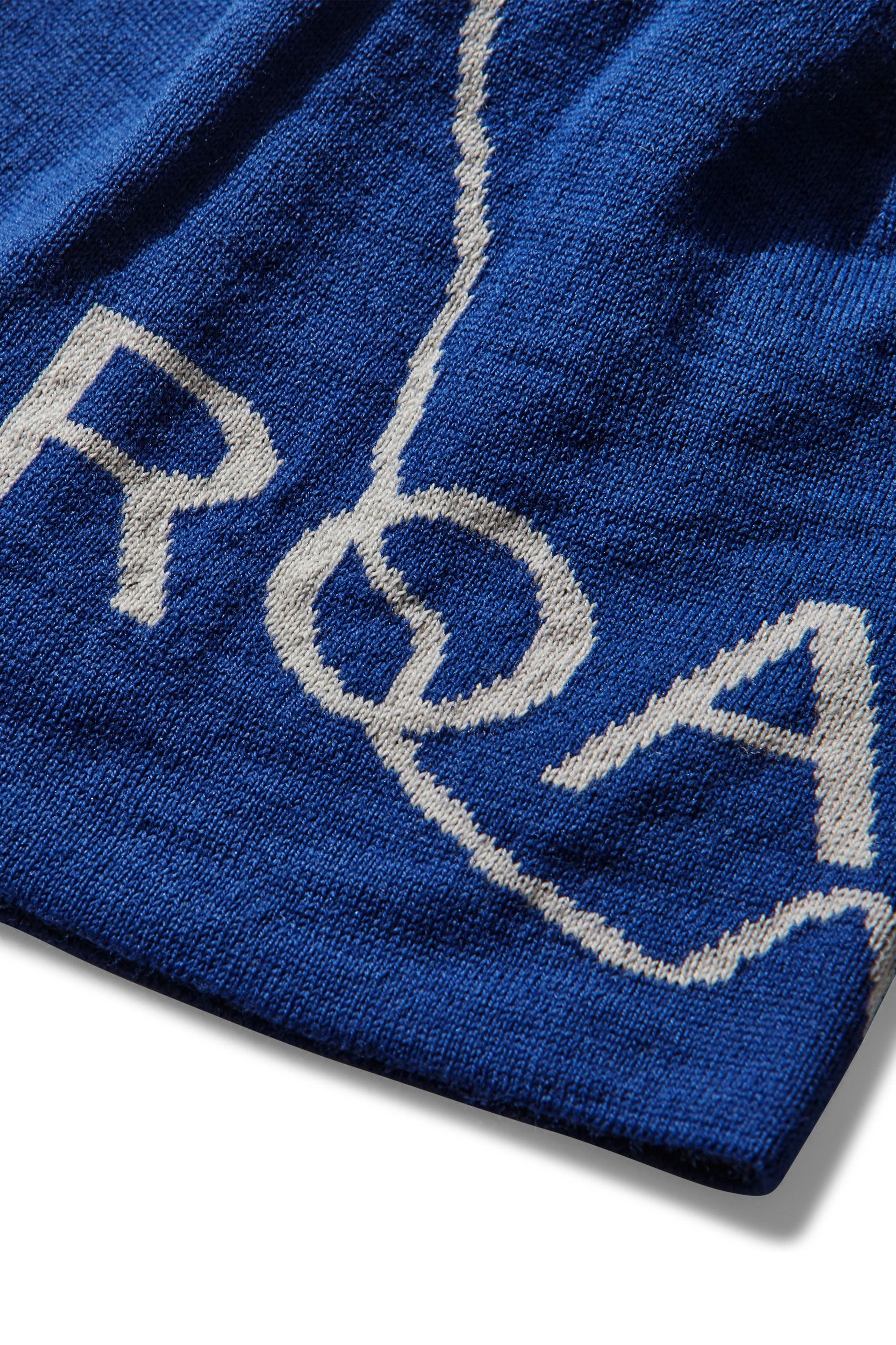 The SS26 Logo Wool Beanie Blue available online with global shipping, and in PAM Stores Melbourne and Sydney.