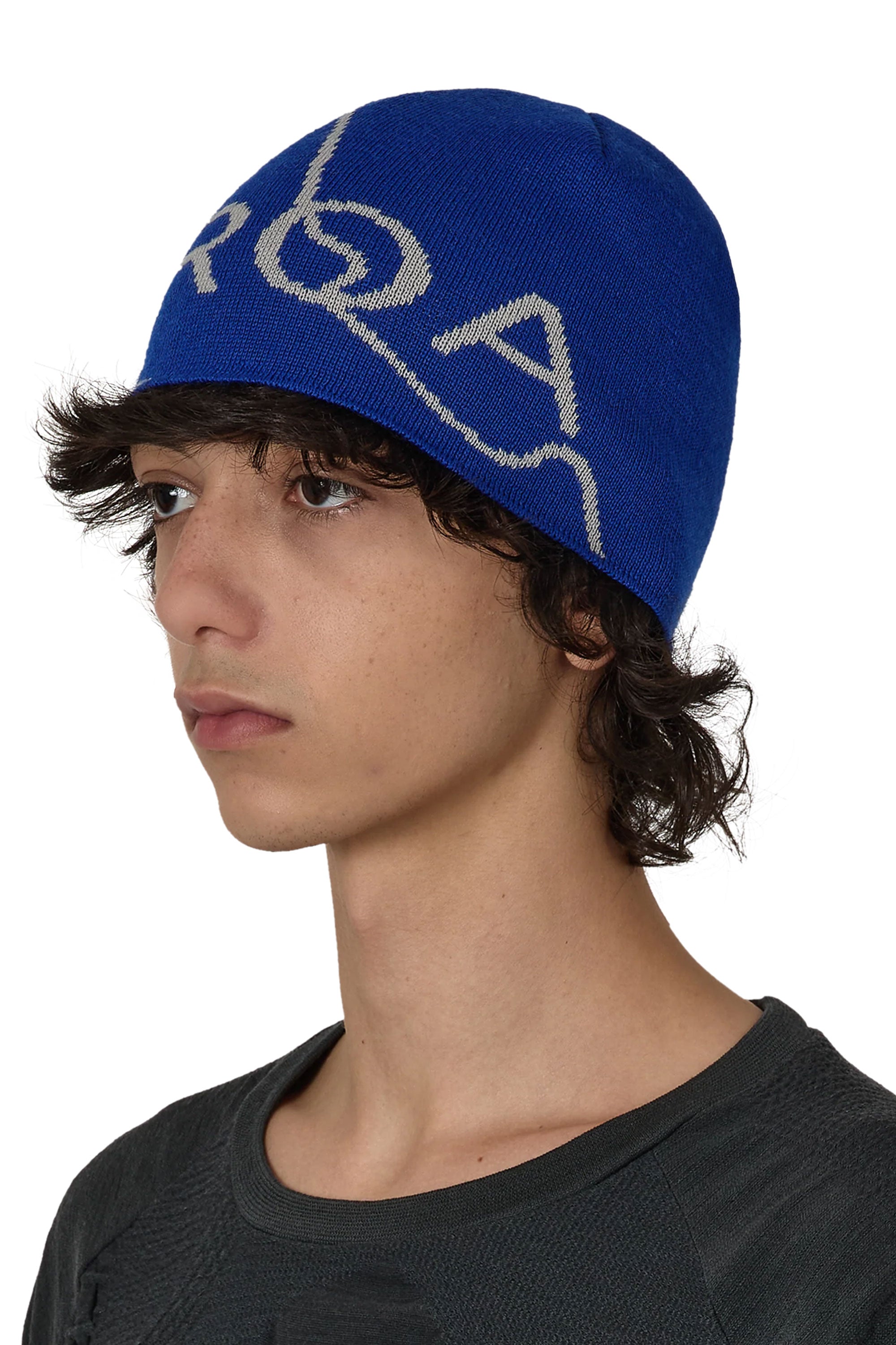 The SS26 Logo Wool Beanie Blue available online with global shipping, and in PAM Stores Melbourne and Sydney.