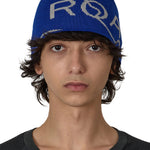 The SS26 Logo Wool Beanie Blue available online with global shipping, and in PAM Stores Melbourne and Sydney.