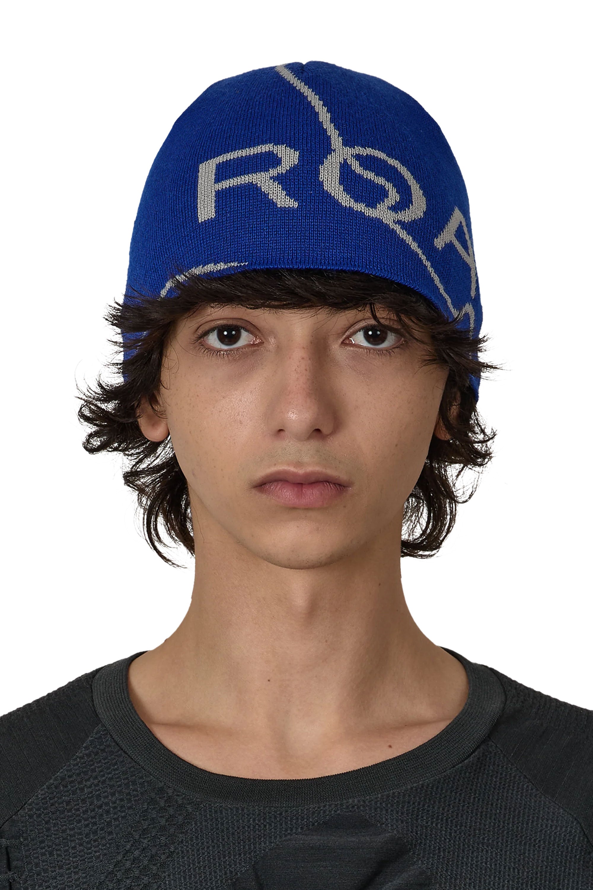 The SS26 Logo Wool Beanie Blue available online with global shipping, and in PAM Stores Melbourne and Sydney.