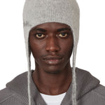 The Logo Mohair Bonnet Beanie White Grey available online with global shipping, and in PAM Stores Melbourne and Sydney.