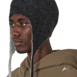The Logo Mohair Bonnet Beanie Black White available online with global shipping, and in PAM Stores Melbourne and Sydney.