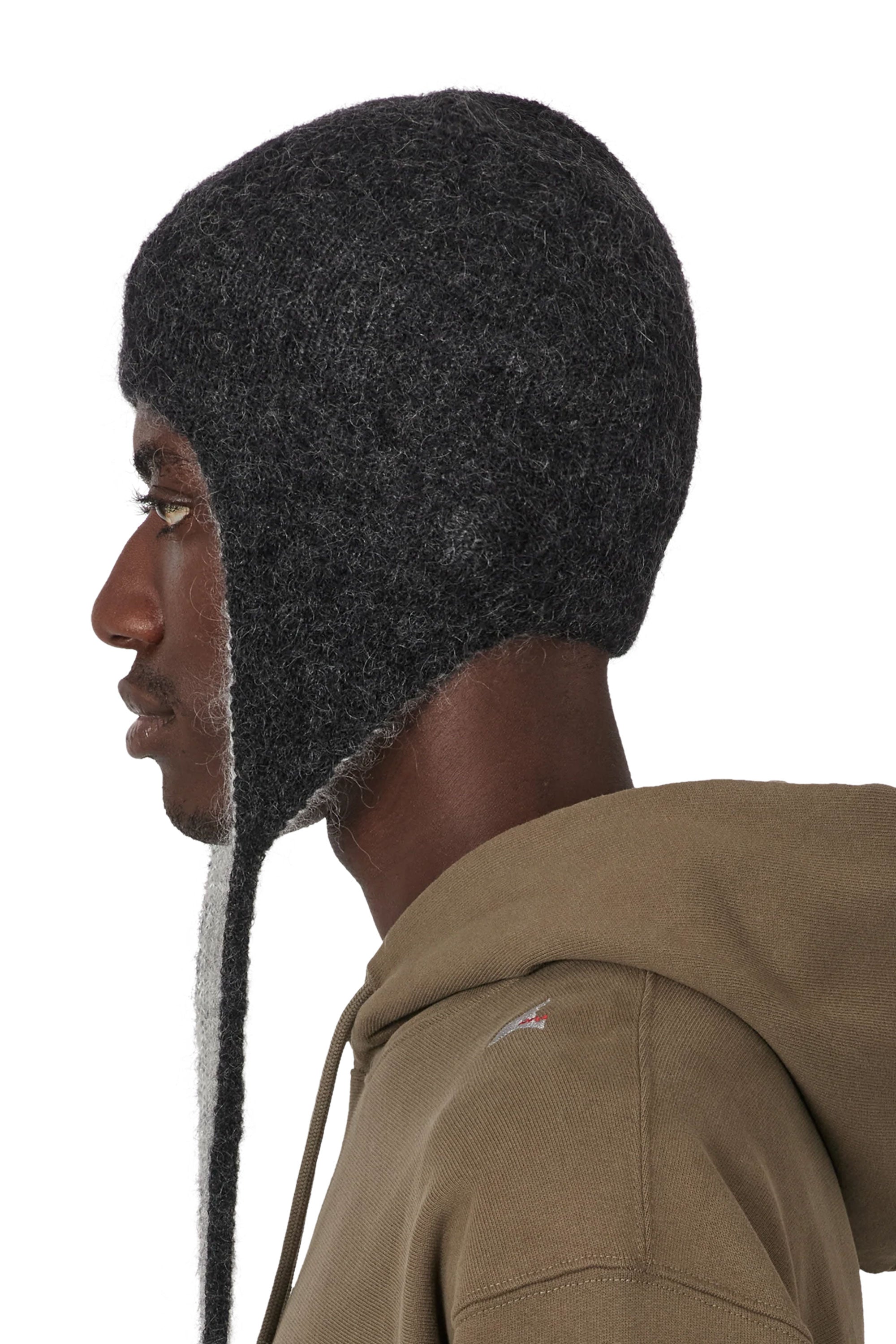 The Logo Mohair Bonnet Beanie Black White available online with global shipping, and in PAM Stores Melbourne and Sydney.