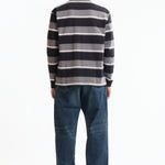 The SS26 BORDER CREW NECK LS GREY available online with global shipping, and in PAM Stores Melbourne and Sydney.