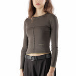 The ECKHAUS LATTA - LAPPED BABY CREWNECK CHARCOAL EDGE available online with global shipping, and in PAM Stores Melbourne and Sydney.