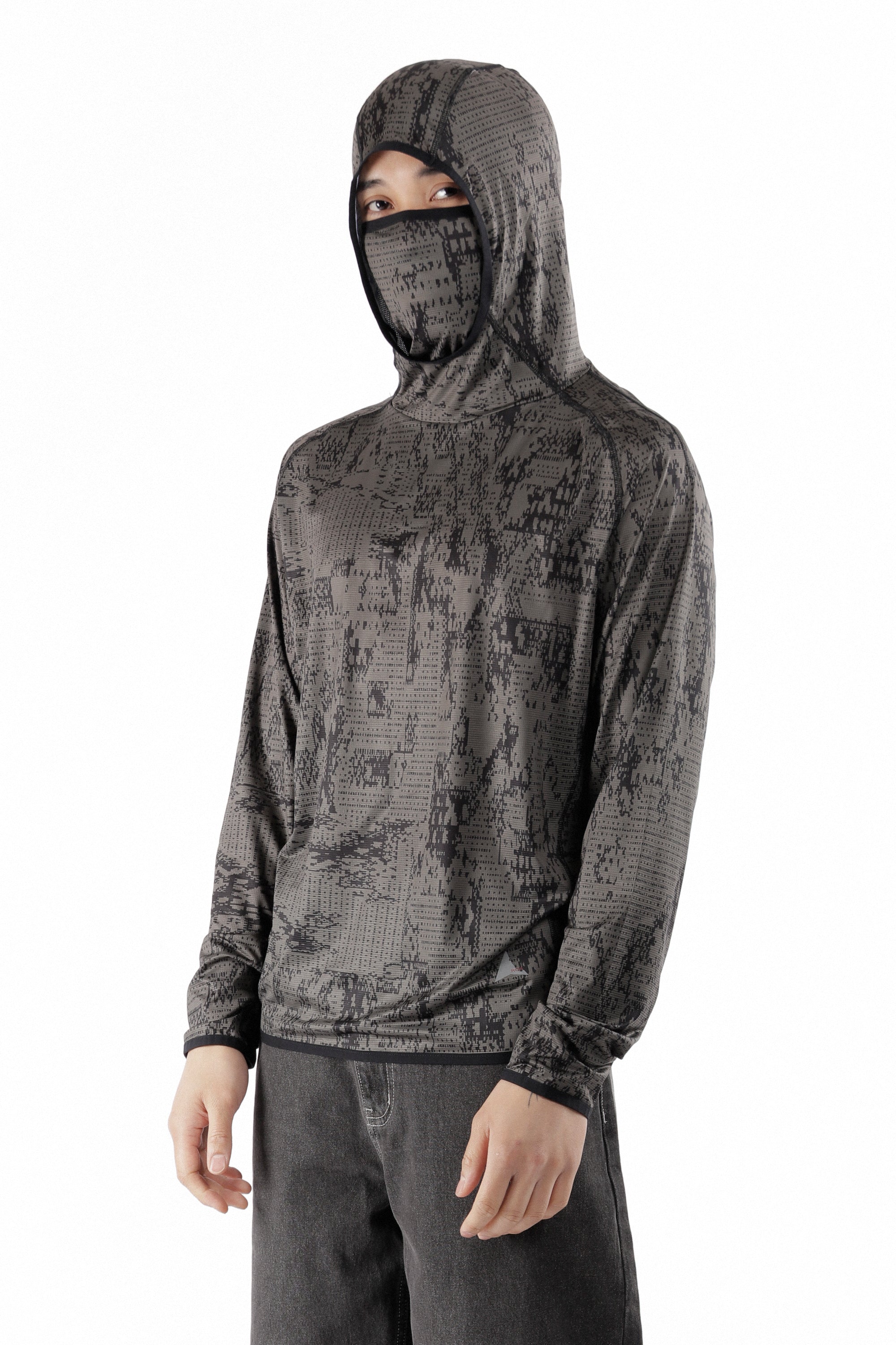 The Laki Melted Print Uv Hoodie Olive available online with global shipping, and in PAM Stores Melbourne and Sydney.