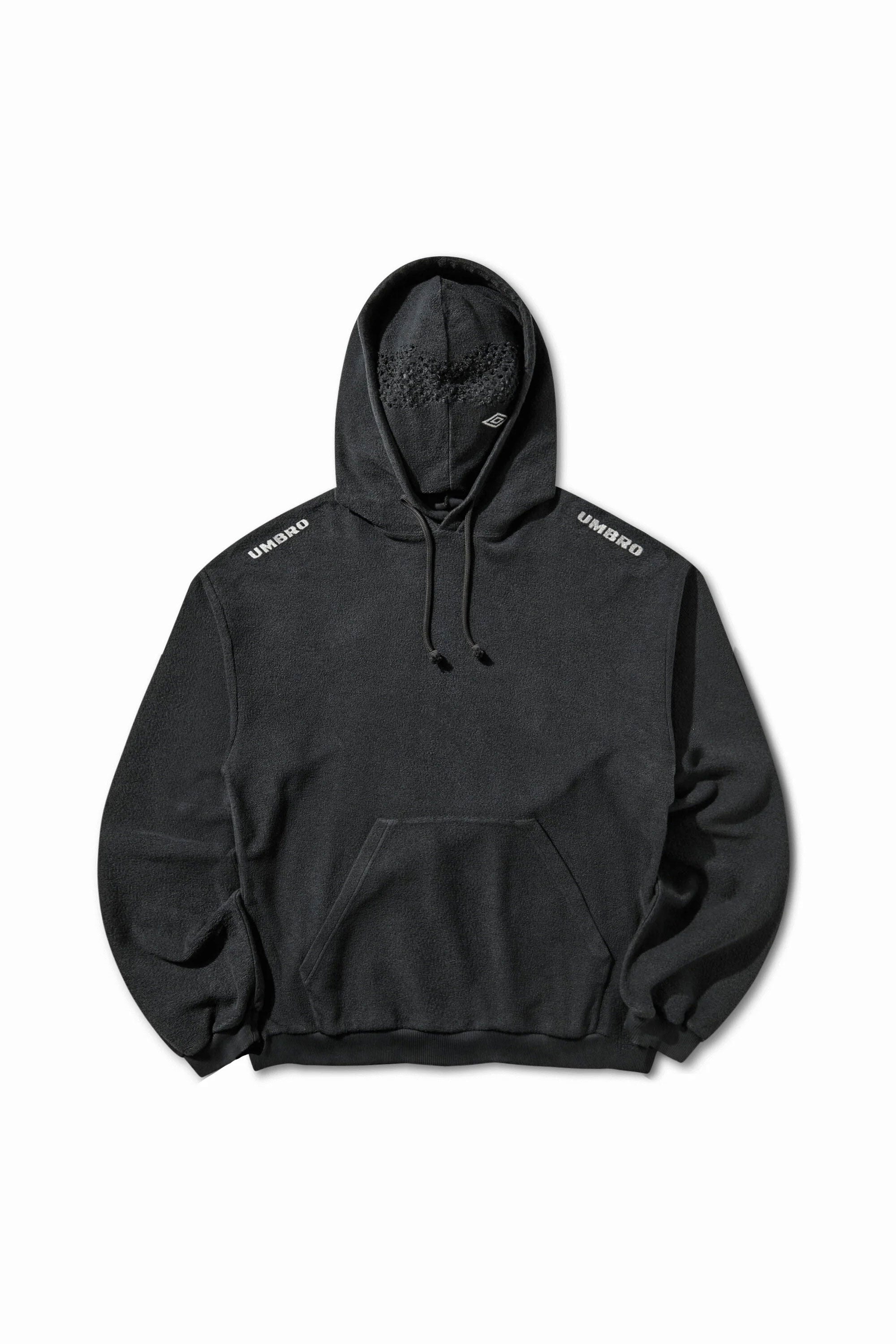 The SS26 Lasered Masked Hoodie Washed Black available online with global shipping, and in PAM Stores Melbourne and Sydney.