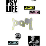 The PSY LIFE STICKER PACK available online with global shipping, and in PAM Stores Melbourne and Sydney.