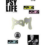 The PSY LIFE STICKER PACK available online with global shipping, and in PAM Stores Melbourne and Sydney.