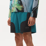 CHOOSE FREEWHEELING TRACK SHORTS - BLACK/TEAL