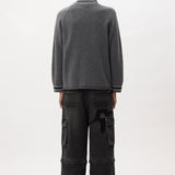 The EYES ZIP THRU KNIT CARDIGAN available online with global shipping, and in PAM Stores Melbourne and Sydney.