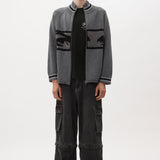 The EYES ZIP THRU KNIT CARDIGAN available online with global shipping, and in PAM Stores Melbourne and Sydney.