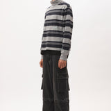 The LINES IN TIME STRIPE MOCK NECK LS TOP available online with global shipping, and in PAM Stores Melbourne and Sydney.