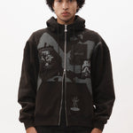 The POST WORK ZIP THRU HOODED SWEAT available online with global shipping, and in PAM Stores Melbourne and Sydney.