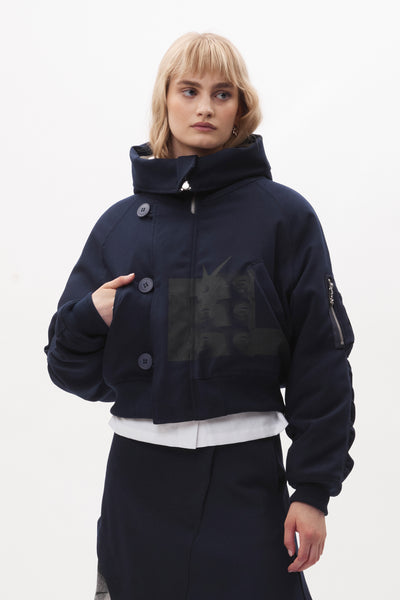 トップス Hood By Air Zip Gimmick Printed Parka Glimmer[*00338-AMZ] Dry Zipper Hooded Parka – Sustainable