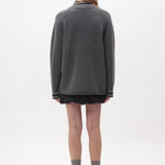 The EYES ZIP THRU KNIT CARDIGAN available online with global shipping, and in PAM Stores Melbourne and Sydney.