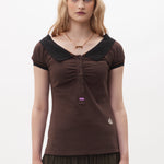 The TWIN OAKS WIDE NECK POLO available online with global shipping, and in PAM Stores Melbourne and Sydney.