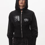 The MESSAGE BOARD HOODED ZIP THRU available online with global shipping, and in PAM Stores Melbourne and Sydney.