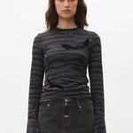 The LIQUID SKY MESH TOP (JOSHUA SMITH) available online with global shipping, and in PAM Stores Melbourne and Sydney.