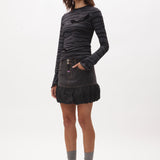 The URSULA K DENIM BUBBLE SKIRT available online with global shipping, and in PAM Stores Melbourne and Sydney.
