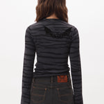 The LIQUID SKY MESH TOP (JOSHUA SMITH) available online with global shipping, and in PAM Stores Melbourne and Sydney.