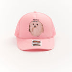 The MALTESE PINK CAP available online with global shipping, and in PAM Stores Melbourne and Sydney.