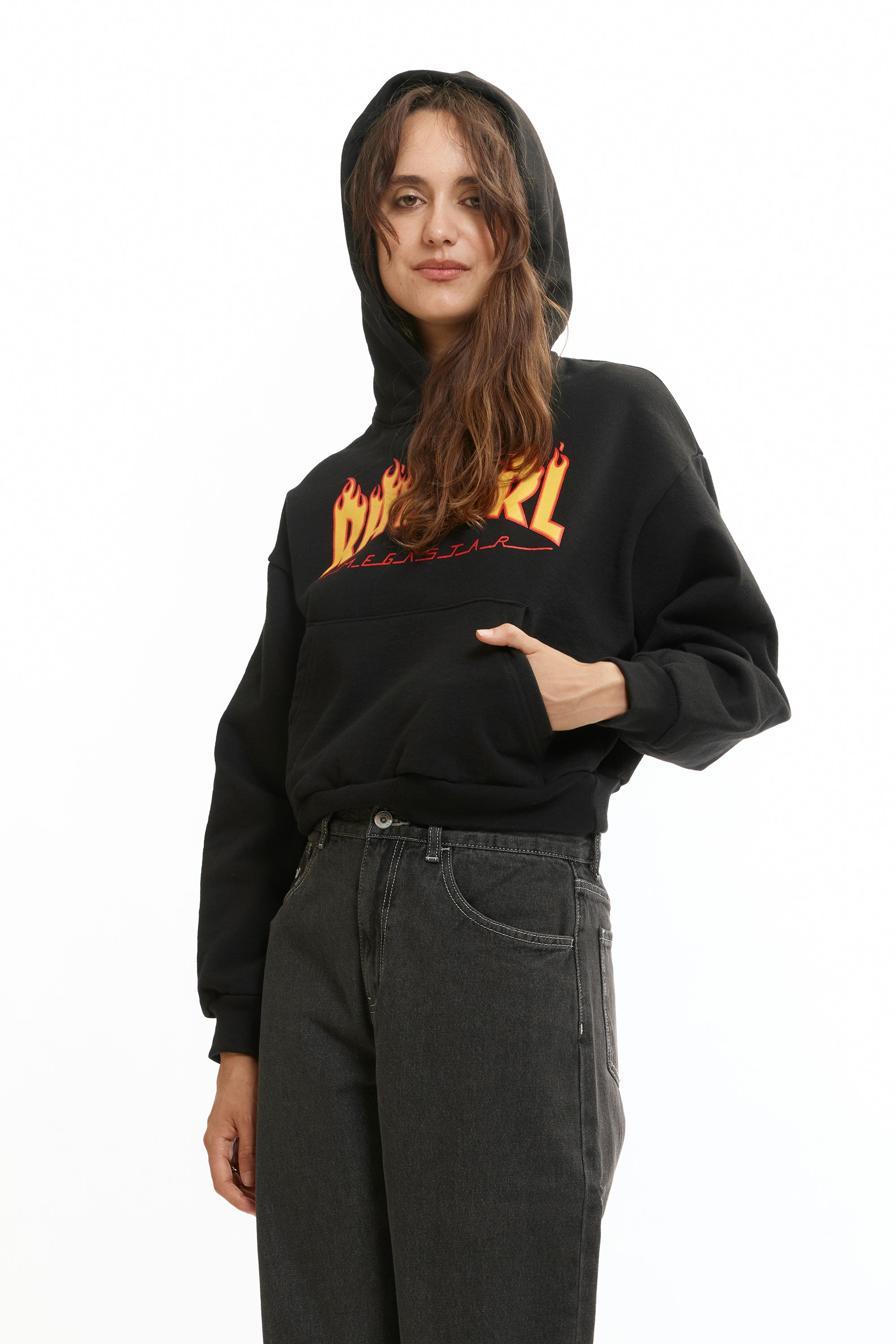 The Megastar Crop Hood Black available online with global shipping, and in PAM Stores Melbourne and Sydney.