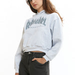 The Megastar Crop Hood Heather Grey available online with global shipping, and in PAM Stores Melbourne and Sydney.