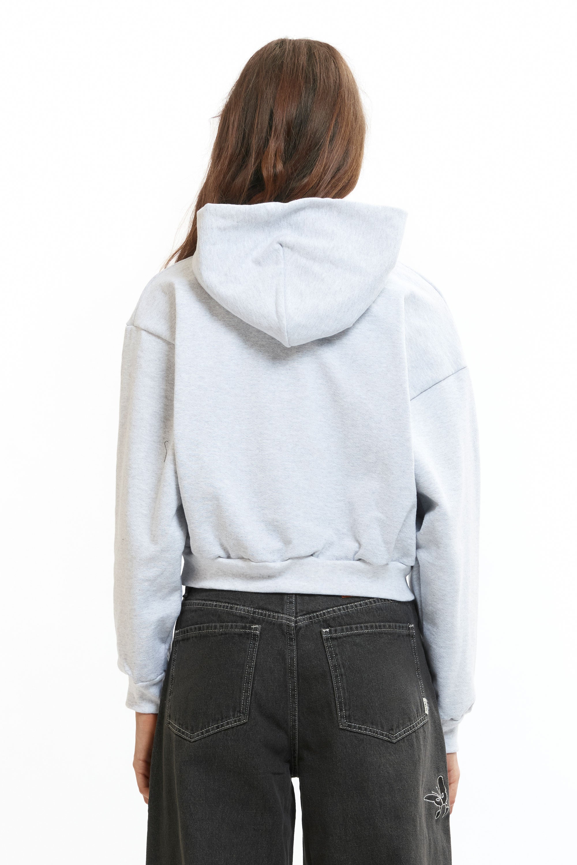 The Megastar Crop Hood Heather Grey available online with global shipping, and in PAM Stores Melbourne and Sydney.