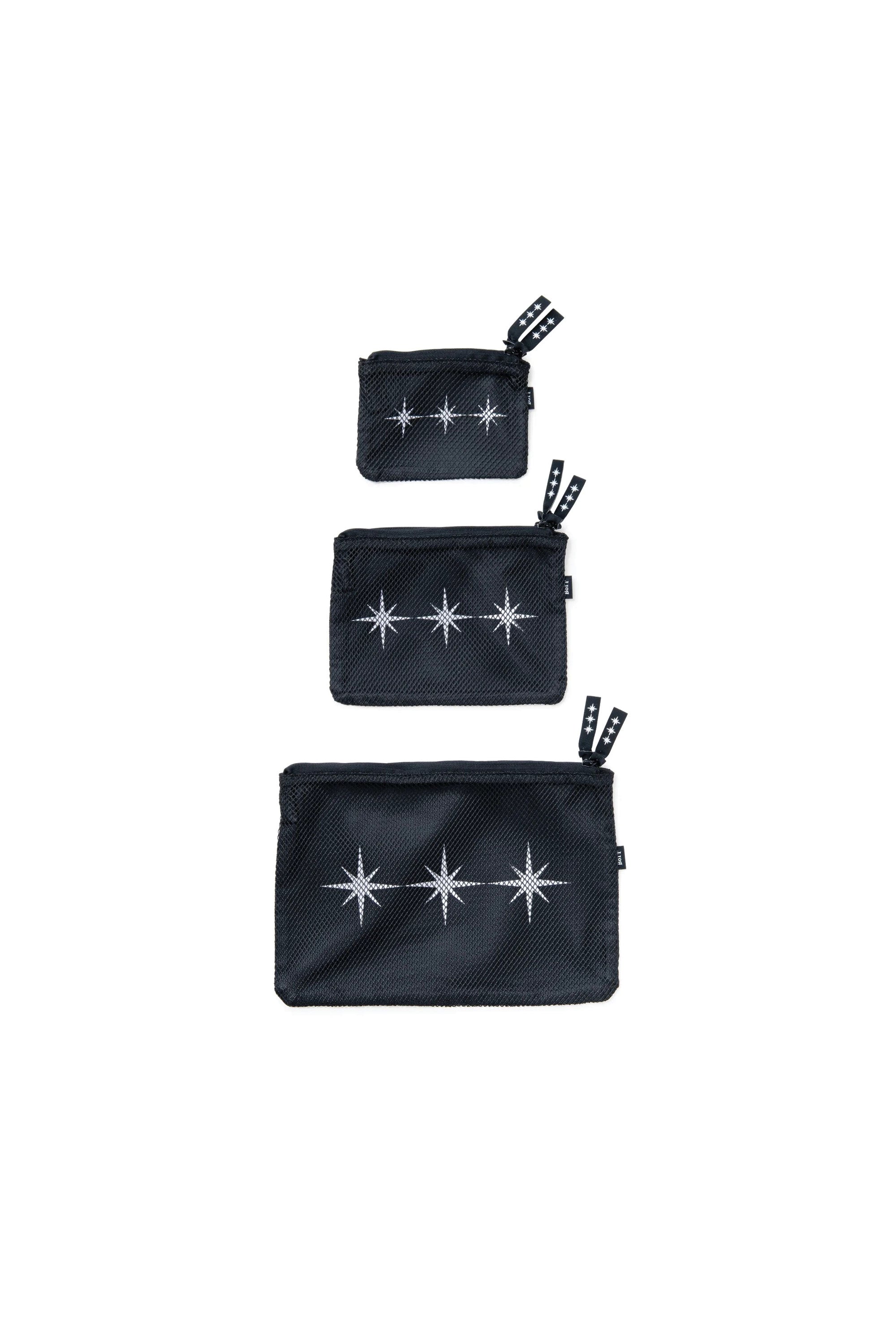The Mesh Pouch Set Black available online with global shipping, and in PAM Stores Melbourne and Sydney.