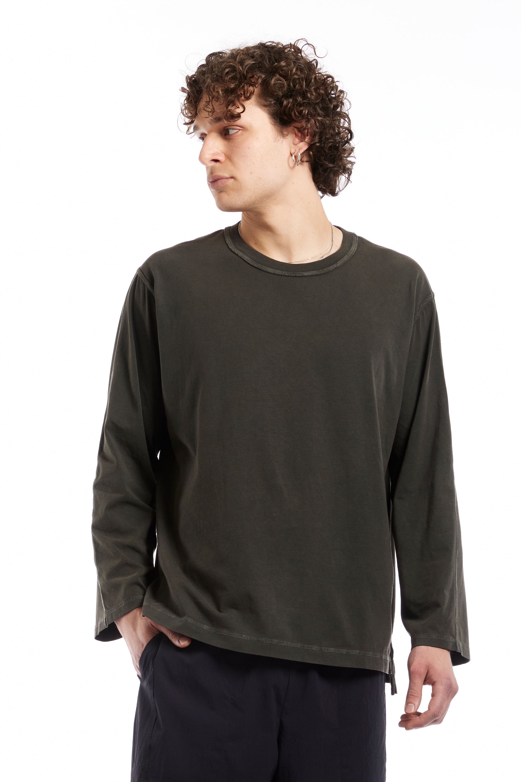 The MICRO LOGO L/S T-SHIRT WASHED BLACK  available online with global shipping, and in PAM Stores Melbourne and Sydney.