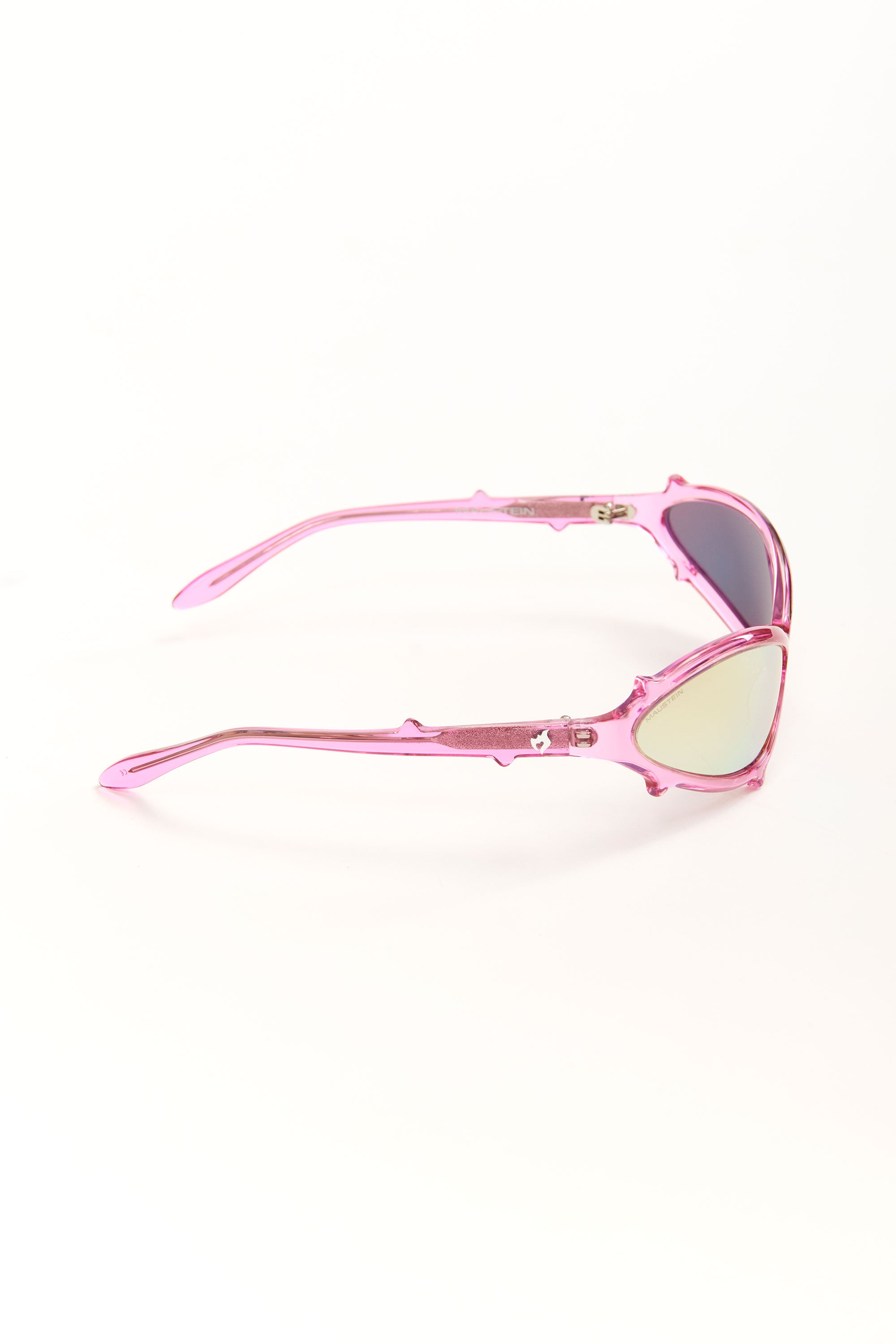 The BABY SPIKE - CRYSTAL PINK WITH PINK LENS available online with global shipping, and in PAM Stores Melbourne and Sydney.