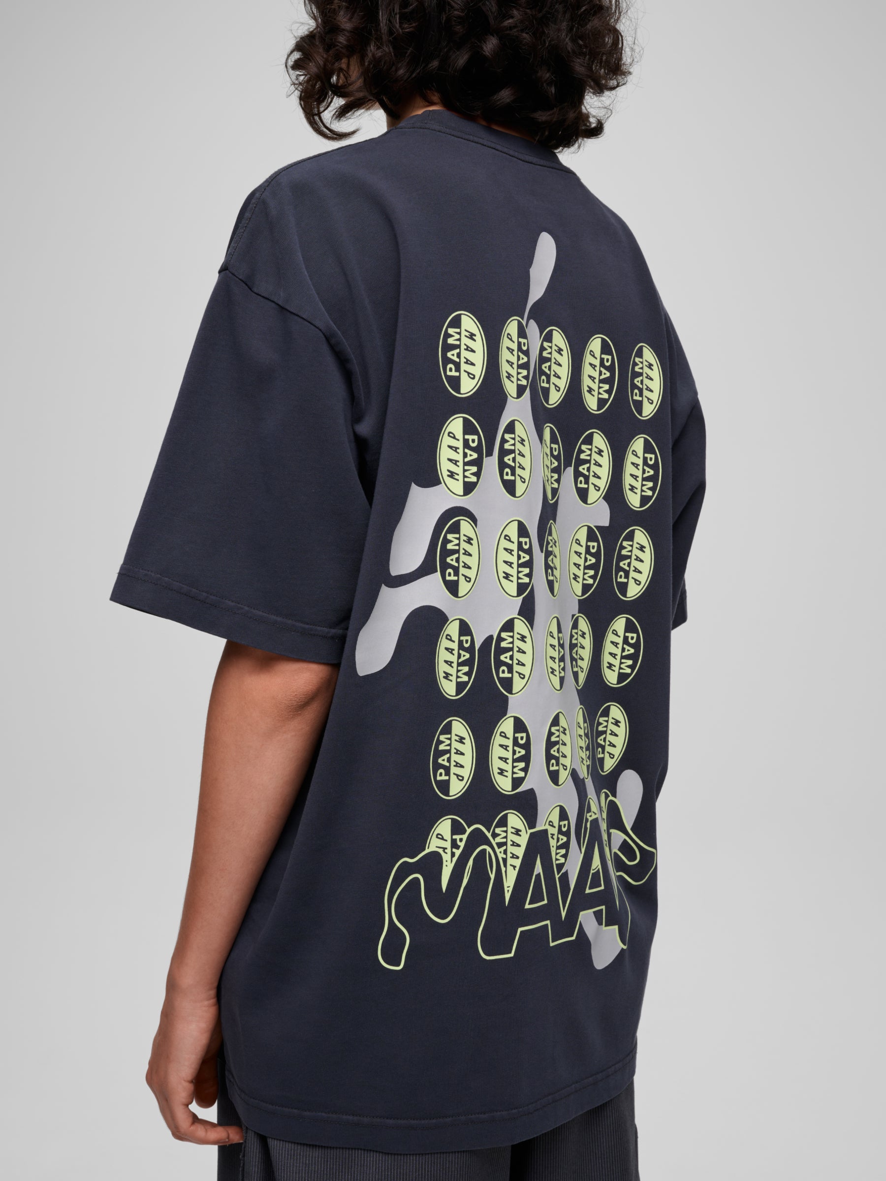The MAAP x P.A.M. 4.0 Tee BLACK/GLOW LIME available online with global shipping, and in PAM Stores Melbourne and Sydney.