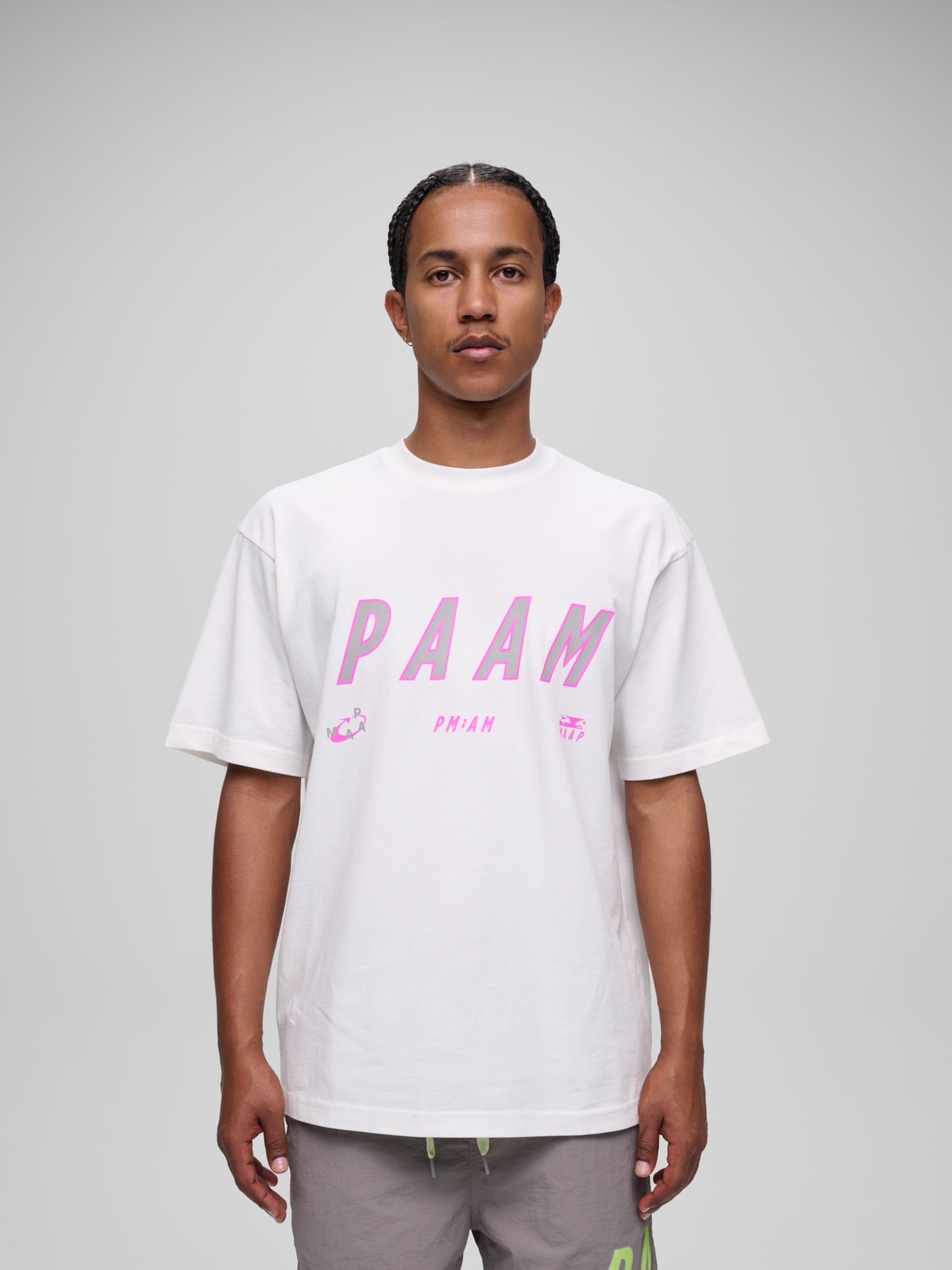 The MAAP x P.A.M. 4.0 Tee WHITE/VIOLET COSMOS available online with global shipping, and in PAM Stores Melbourne and Sydney.