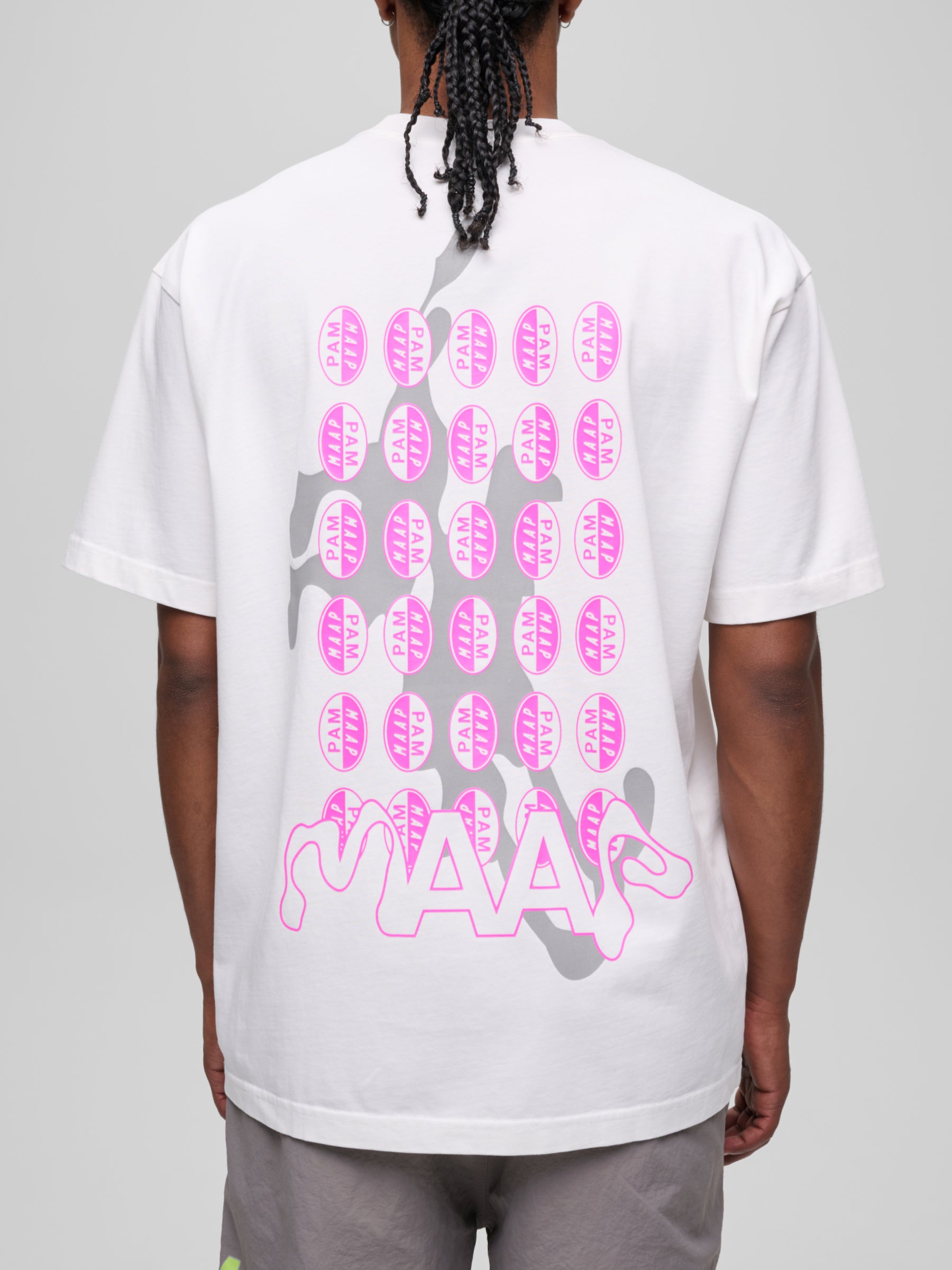 The MAAP x P.A.M. 4.0 Tee WHITE/VIOLET COSMOS available online with global shipping, and in PAM Stores Melbourne and Sydney.