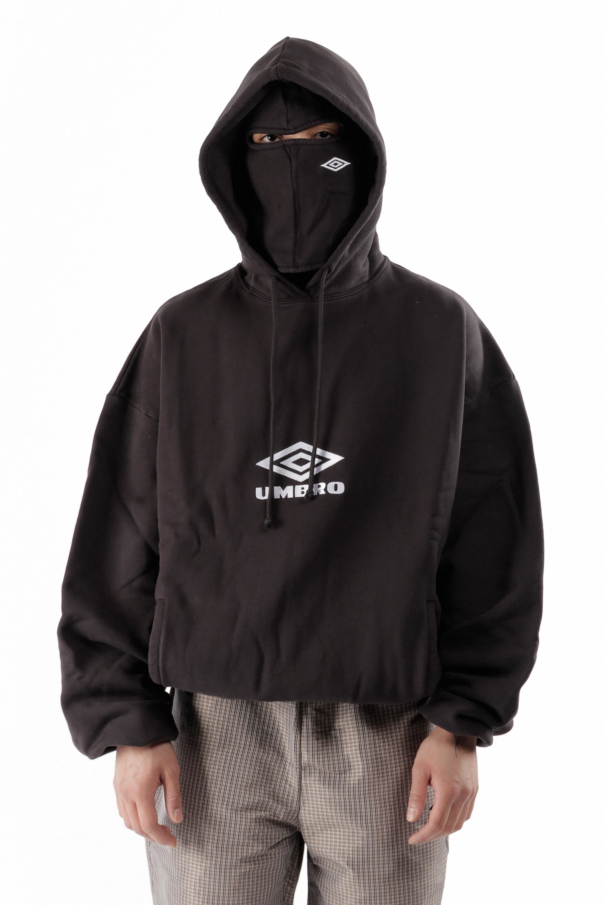 The Og Logo Masked Hoodie Washed Black available online with global shipping, and in PAM Stores Melbourne and Sydney.