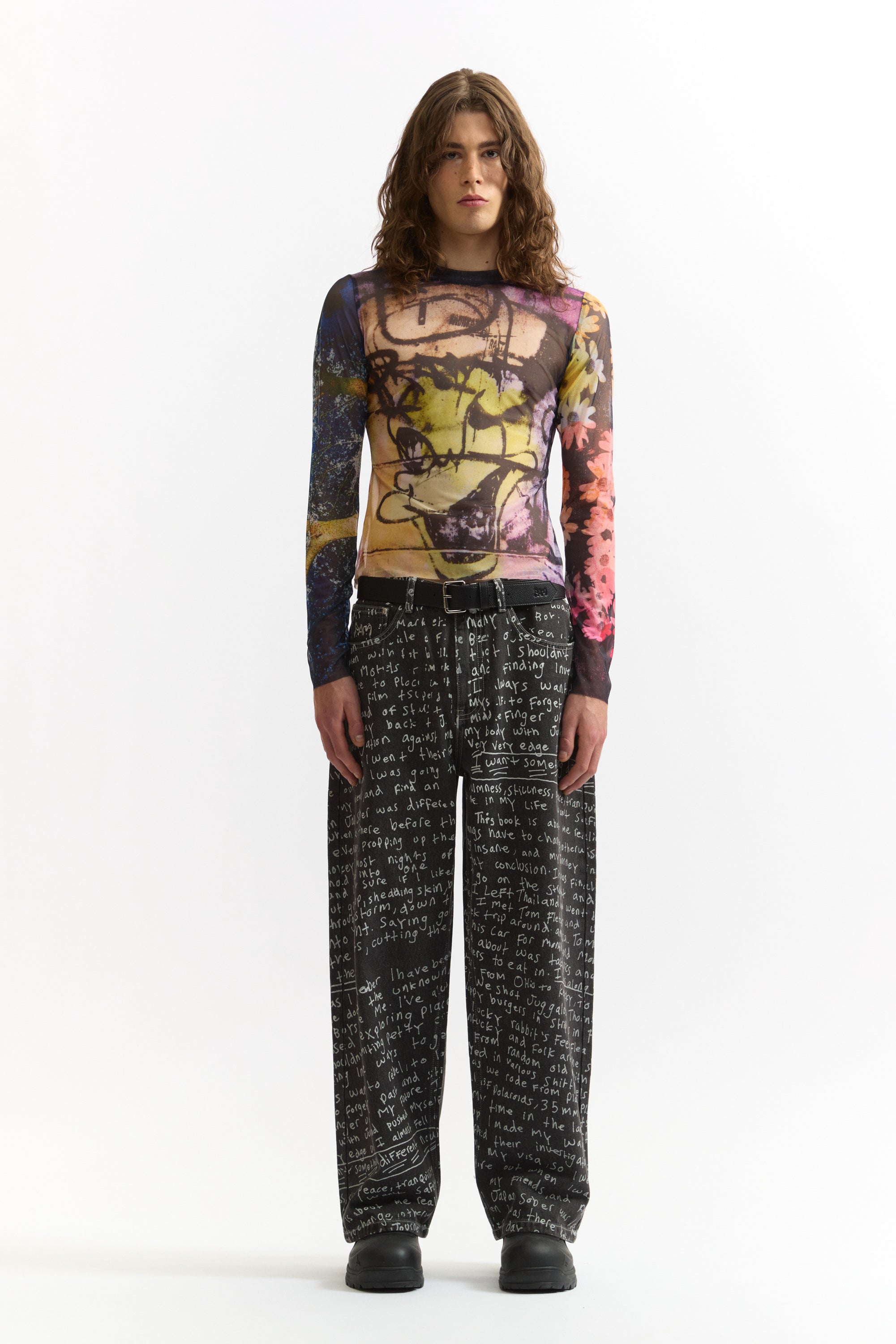 The PHOTO MESH TOP - JOSHUA GORDON available online with global shipping, and in PAM Stores Melbourne and Sydney.