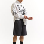 The PINSTRIPED A RUSSELL SHORTS available online with global shipping, and in PAM Stores Melbourne and Sydney.